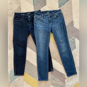 *LOT OF 2* LOFT Curvy Skinny Jeans